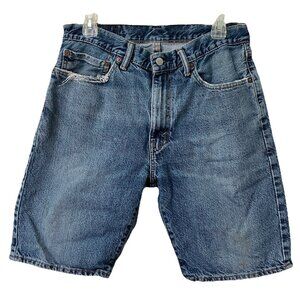 Levi's 505 Denim Shorts Mens 34 Walking Bermuda Distressed Jean